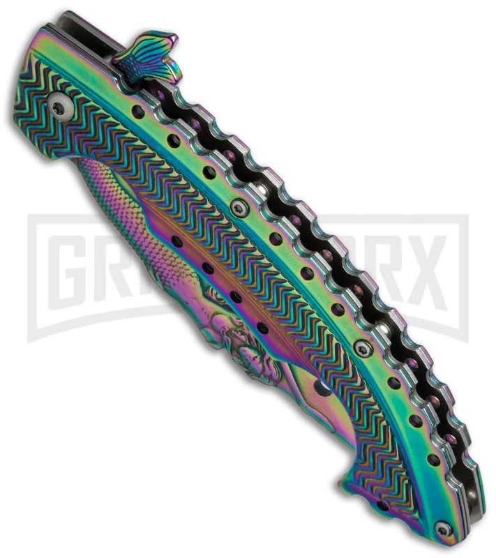 Boker Magnum Rainbow Mermaid Folding Knife - Spectrum Plain 2 Boker Magnum Rainbow Mermaid Folding Knife - Spectrum Plain - Image 2