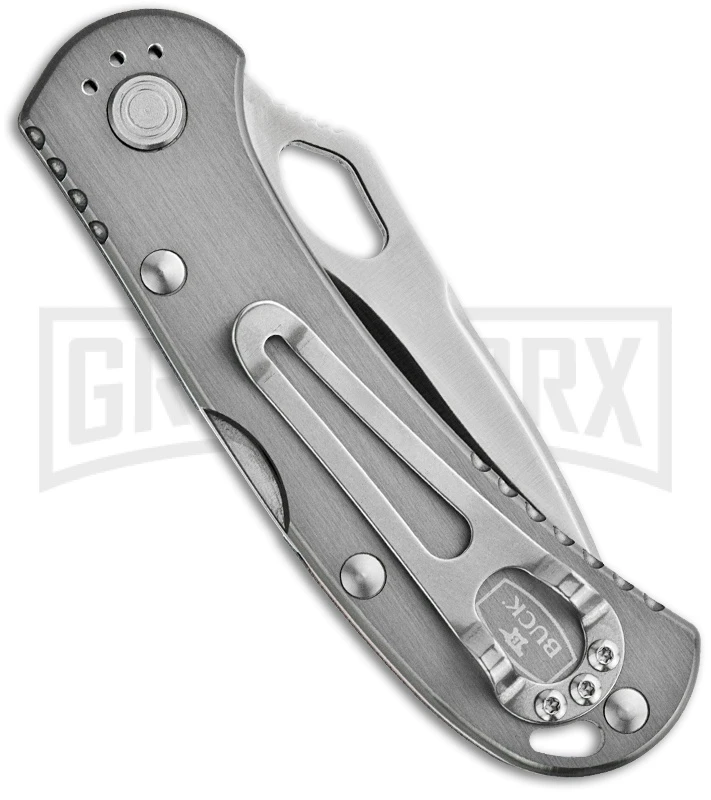 Buck Knives SpitFire Grey Folding Knife - Satin Serr 2 Buck Knives SpitFire Grey Folding Knife - Satin Serr - Image 2