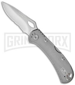 Buck Knives SpitFire Grey Folding Knife - Satin Serr