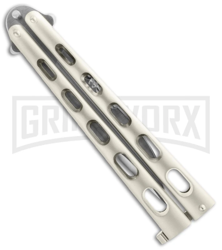 Jaguar Milled Black Balisong Butterfly Knife - Black Serr 2 Jaguar Milled Black Balisong Butterfly Knife - Black Serr - Image 2