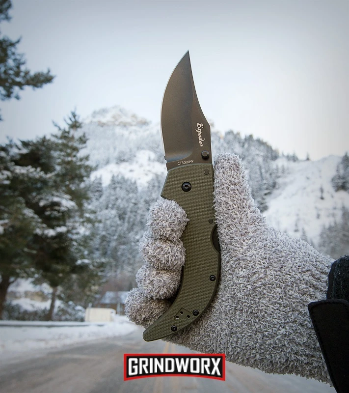 Cold Steel Espada Medium OD Green G-10 Folding Knife - Black Plain 4 Cold Steel Espada Medium OD Green G-10 Folding Knife - Black Plain - Image 4