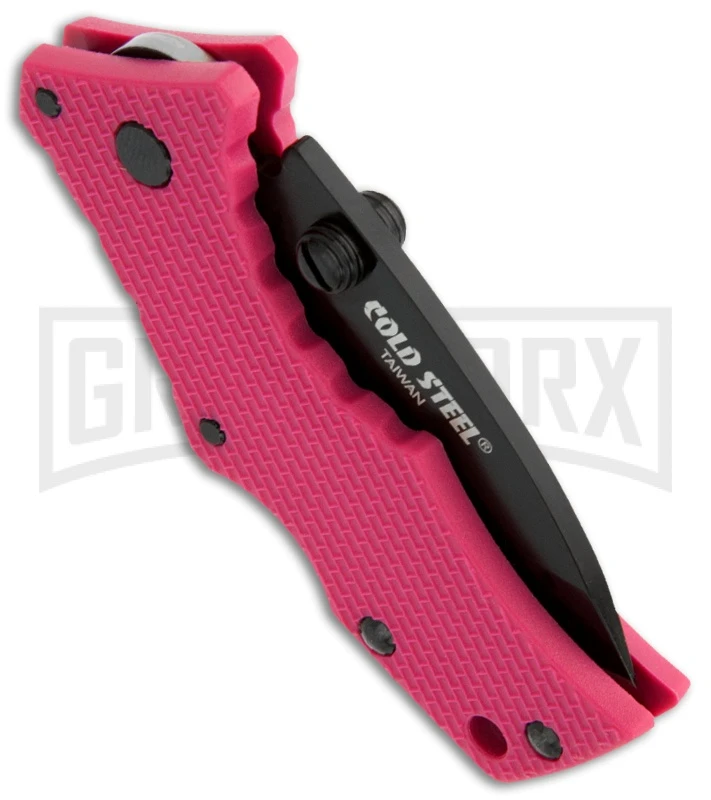 Cold Steel Micro Recon 1 Spear Point Pink Folding Knife - Black Plain 2 Cold Steel Micro Recon 1 Spear Point Pink Folding Knife - Black Plain - Image 2