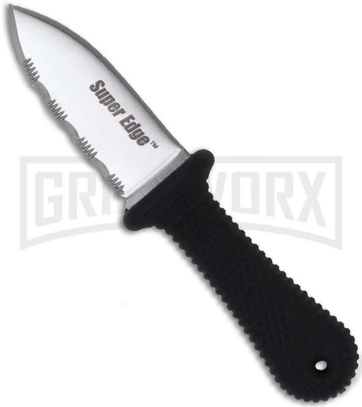 Cold Steel Super Edge Neck Knife - Satin Serr 1 Cold Steel Super Edge Neck Knife - Satin Serr