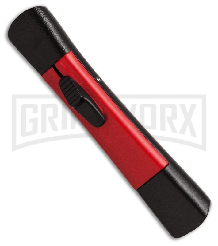 AKC Concord Black/Red OTF Automatic Knife - Flat Grind Black Plain 2 AKC Concord Black/Red OTF Automatic Knife - Flat Grind Black Plain - Image 2