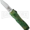 Conquest Tactical Fury Green Camo D/A OTF Automatic Knife - Stonewash Plain