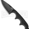 CRKT Folts Minimalist Drop Point Neck Knife - Stonewash Black Plain