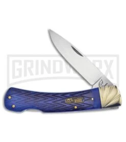 Frost Cutlery Ocoee River Side By Side Blue Jigged Bone Lockback Knife