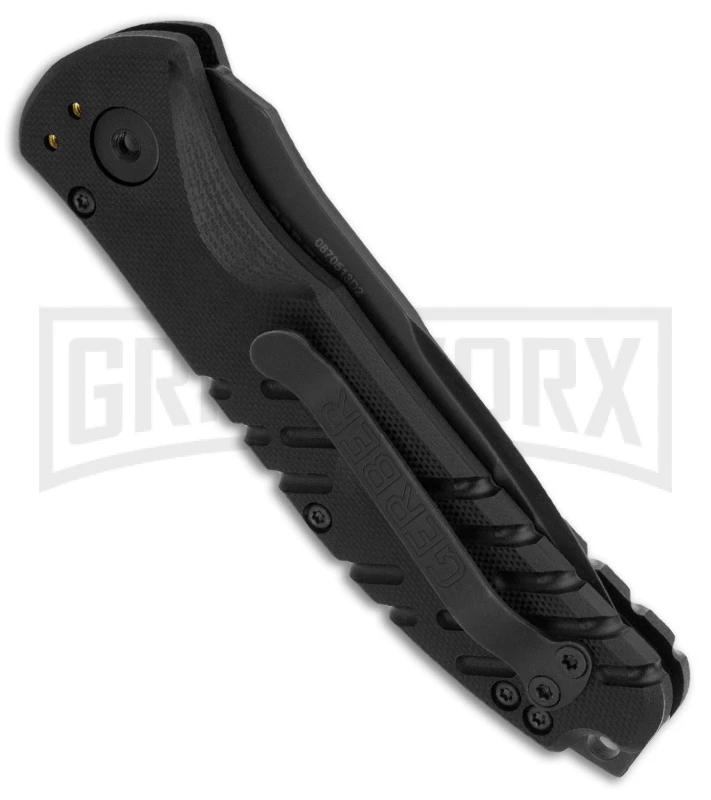 Gerber Propel Downrange Desert Tan Automatic Knife - Tanto Black Serr 2 Gerber Propel Downrange Desert Tan Automatic Knife - Tanto Black Serr - Image 2