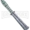 Chalkhill Balisong Black Butterfly Knife - Spear Point Pattern Finished