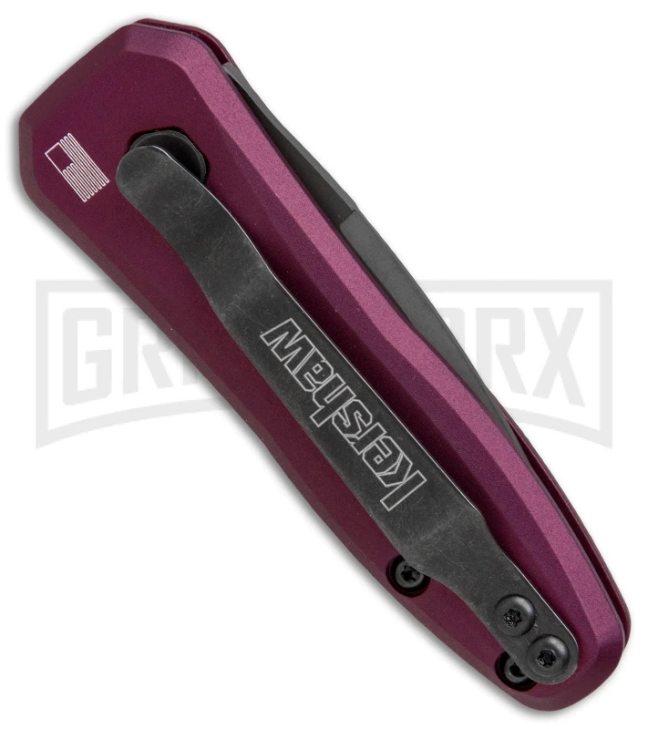 Kershaw Launch 4 Purple Automatic Knife CA Legal - Black Plain 3 Kershaw Launch 4 Purple Automatic Knife CA Legal - Black Plain - Image 3