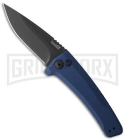 Kershaw Launch 3 Blue Automatic Knife - Black Plain