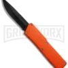 Lightning Orange D/A OTF Automatic Knife - Black Plain