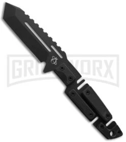Mantis Chaos 2 Tactical Black Fixed Blade Knife - Black Plain