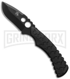 Mantis Seymour Tactical Black Fixed Blade Knife - Black Plain