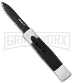AKC Minion Concord White/Black OTF Automatic Knife - Dagger Black