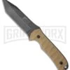 M-Tech Xtreme Badlands Tanto Tan Fixed Blade Knife - Stonewash Plain