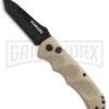 Schrade Extreme Survival Tan Automatic Knife - Tanto Black Plain
