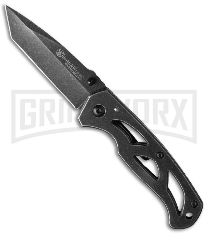 Smith & Wesson Extreme Ops CK404 Black Folding Knife - Tanto Black 1 Smith & Wesson Extreme Ops CK404 Black Folding Knife - Tanto Black