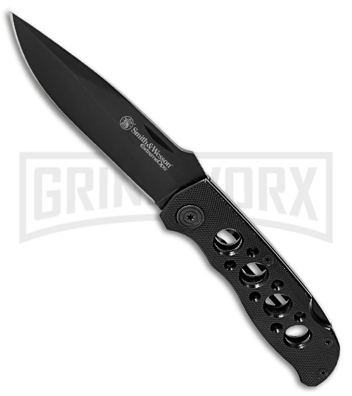 Smith & Wesson Extreme Ops CK105BKEU Black Folding Knife - Black Plain 1 Smith & Wesson Extreme Ops CK105BKEU Black Folding Knife - Black Plain