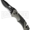 Smith & Wesson M&P SWMP8BS Drop Point Gray Folding Knife - Black Serr