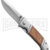 SOG Fielder Mini Wood Folding Knife - Satin Plain