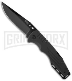 SOG Fusion Salute Folding Knife - Black Plain