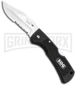 SOG Magnadot Folding Knife - Satin Serr