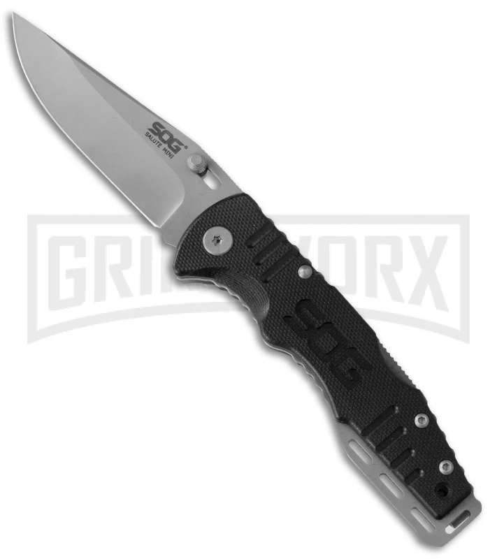 SOG Salute Mini Folding Knife - Bead Blast Plain 1 SOG Salute Mini Folding Knife - Bead Blast Plain