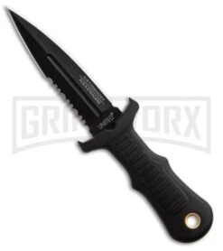 United Cutlery Sub Commander Black Mini Boot Knife - Black Plain