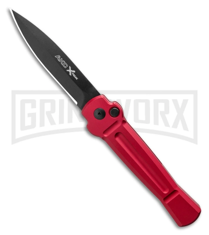 Buck Knives Sales Store -Buck Knives Sales Store AKC X treme Ace Automatic Knife Red 3.6 Black BHQ 123056 LS large